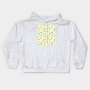 Blue bloom, spring shower of wild flowers Kids Hoodie